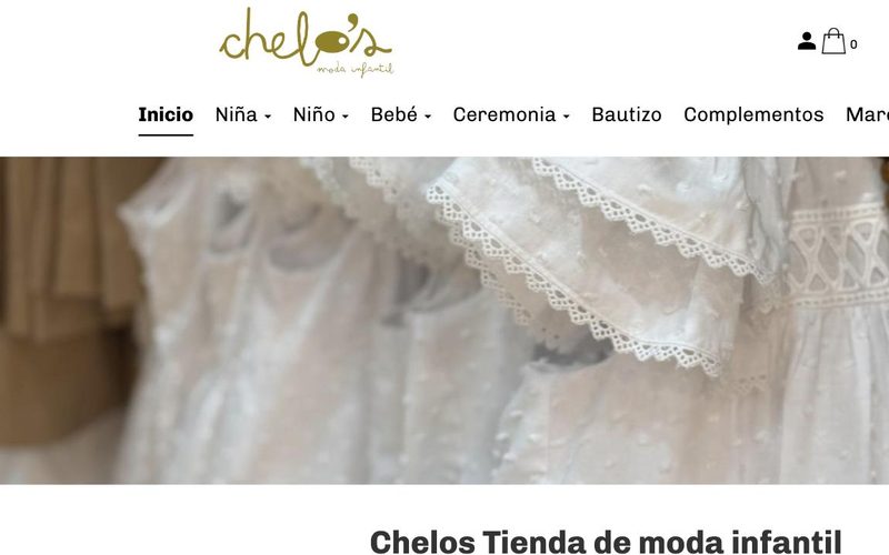 Captura de la tienda online de Chelo's Moda Infantil
